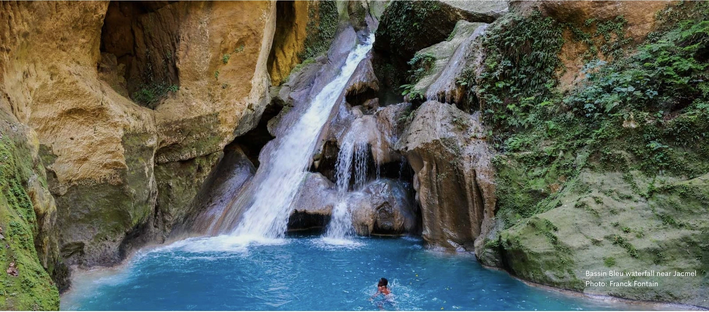 Bassin Bleu waterfall