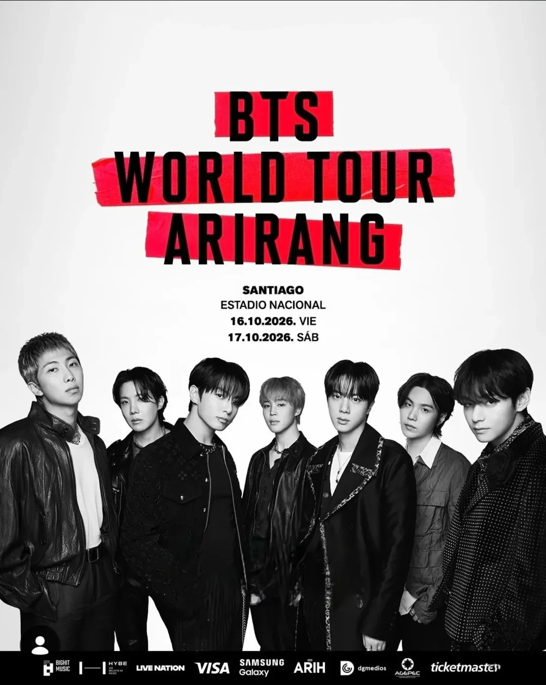 BTS — Мировое турне «Arirang» в Сантьяго