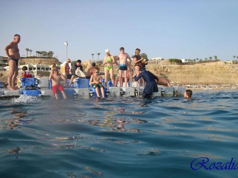 Вид на отель Риф Оазис Бич с моря