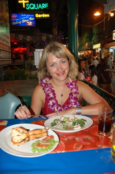 Ужин на Walking Street.