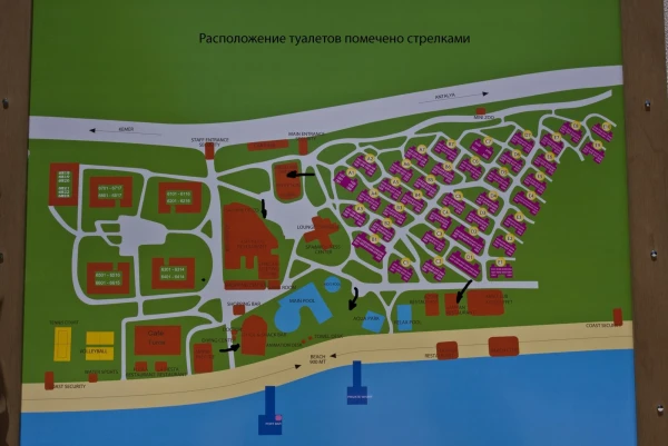 Схема отеля с туалетами