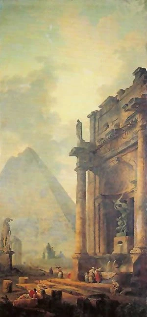 Ю.Робер. Руины и пирамида. 1779 г.