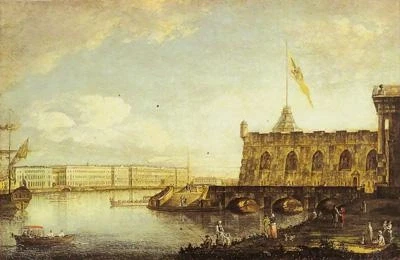 Ф.Я.Алексеев. Вид Петропавловской крепости и Дворцовой набережной. 1793 г.