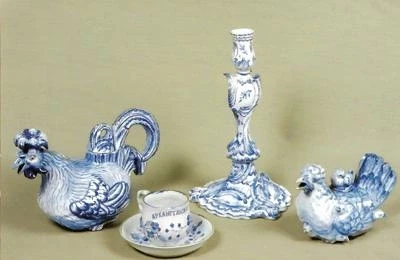 Предметы из чайного сервиза, Фаянсовый завод Юсупова-Ламбера в Архангельском. 1827-1829 гг