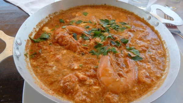 Креветки саганаки