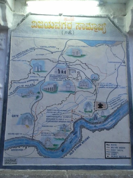 карта храмового комплекса Хампи