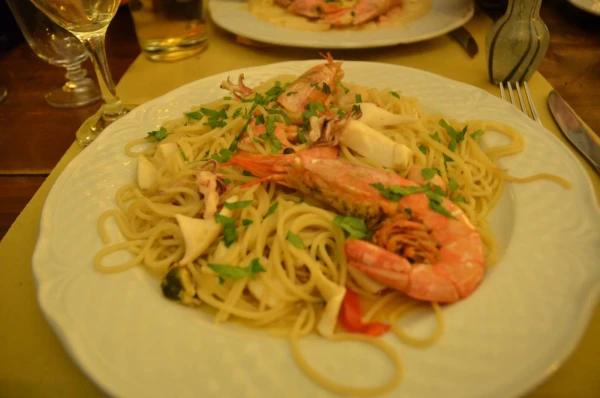 Паста с морепродуктами...
