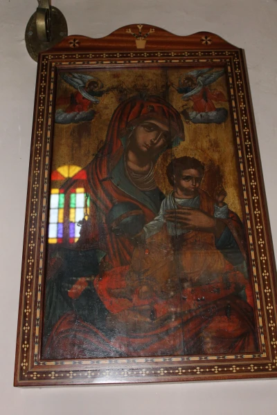 Богородица Царица ангелов написана старцем Софронием - святыня монастыря