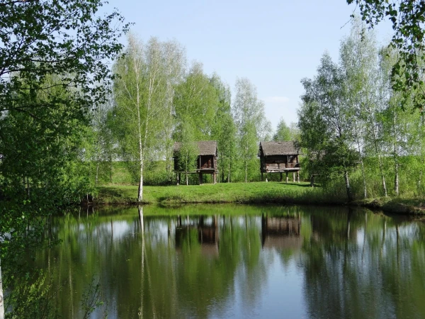 В деревеньке - пруд