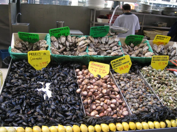 ассортимент ресторана морепродуктов