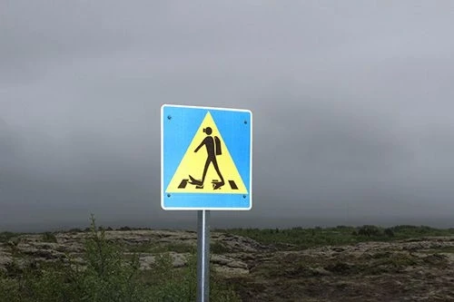 Тингветлир Вот такие тут пешеходы
