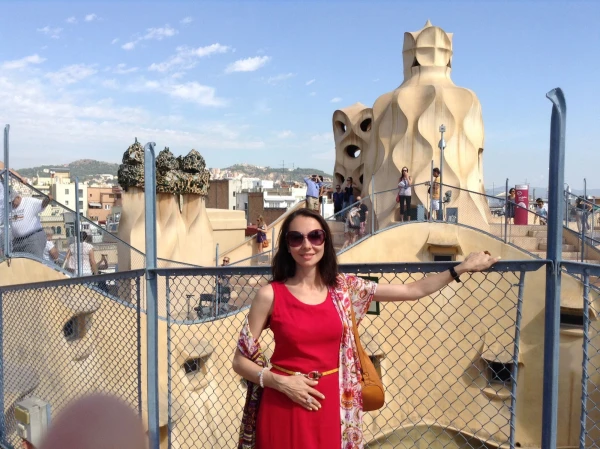 На крыше la Pedrera
