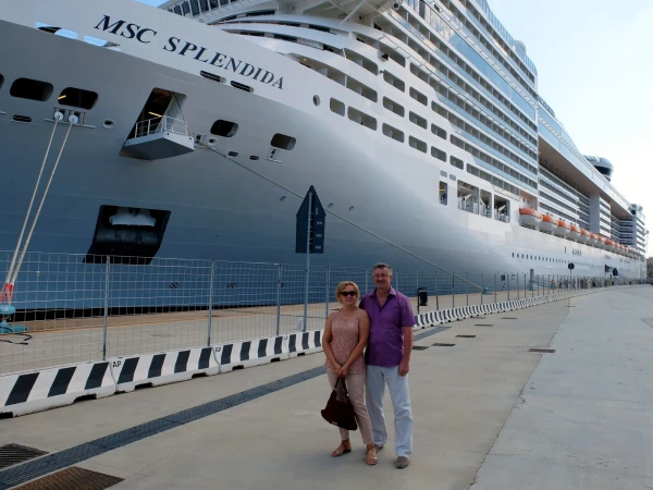 В порту Мессины у MSC Splendida 