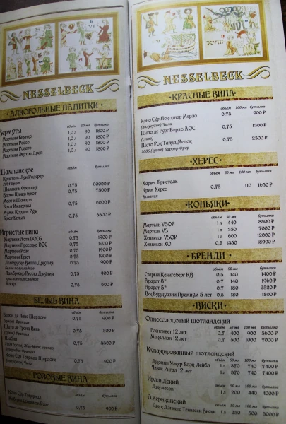 Nesselbeck 4* в деталях. Меню ресторана Nesselbeck 4*.