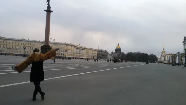 Александровская колонна, Исаакиевский собор и здание Адмиралтейства
