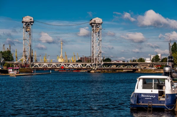 Первый Железнодорожный мост через реку Прегель 1865г.