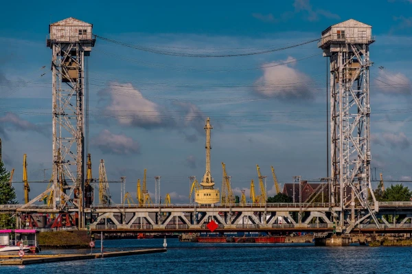 Первый Железнодорожный мост через реку Прегель 1865г.