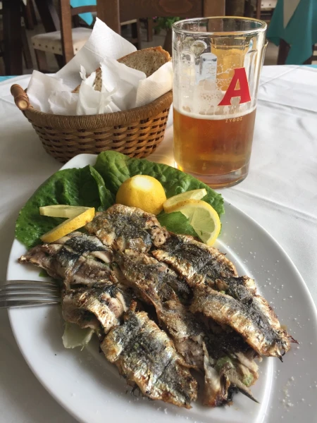 сардинки в ресторане отеля