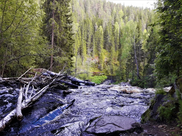 Начало водопада Юванкоски