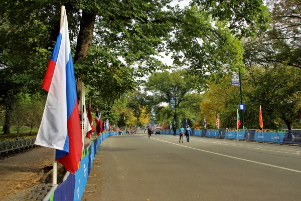 Нью-Йоркский марафон 2017. Через три дня здесь, в Центральном парке, будет финиш.  