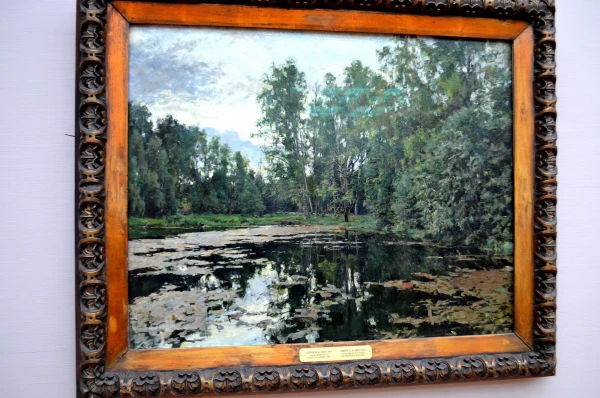 В Третьяковской галерее. В.А. Серов "Заросший пруд"