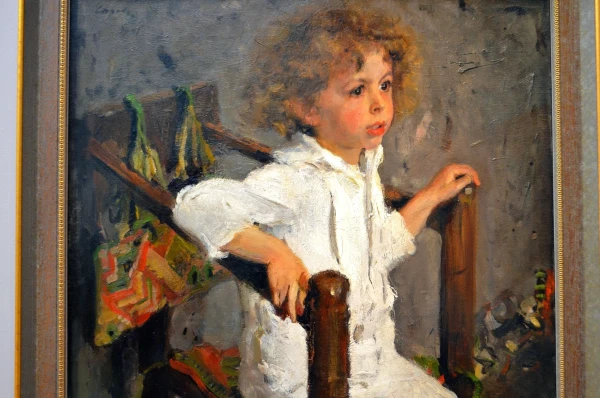 В Третьяковской галерее. В.А. Серов "Мика Морозов"