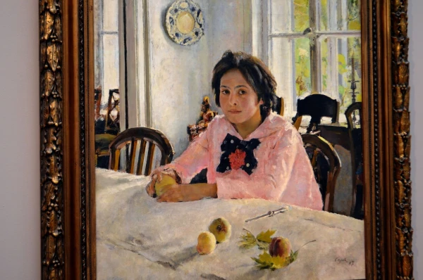 В Третьяковской галерее. В.А. Серов "Девочка с персиками"