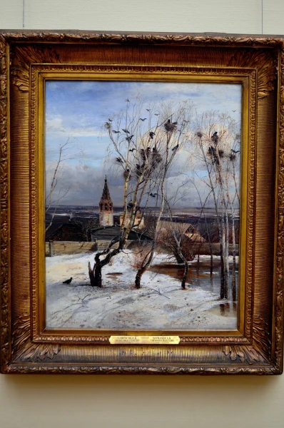 В Третьяковской галерее. А.К. Саврасов "Грачи прилетели"