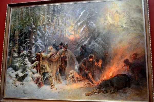 В Третьяковской галерее. К.Е. Маковский "Иван Сусанин"