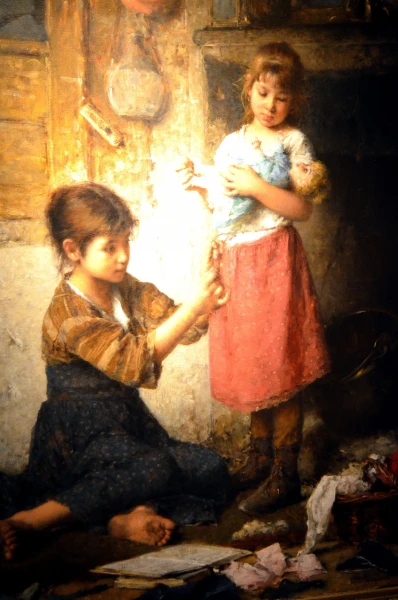 В Центре Искусств на ул. Волхонке. Харламов А.С. "Дочки-матери", 1894 год