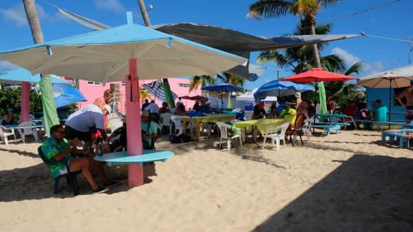 Остров Virgin Gorda. Корабельное барбекю на острове