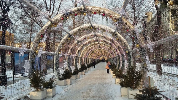 Световой тоннель на Тверском