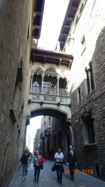 Carrer del Bisbe: Pont dels Sospirs