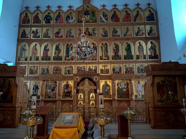 В церкви в честь Преображения Господня