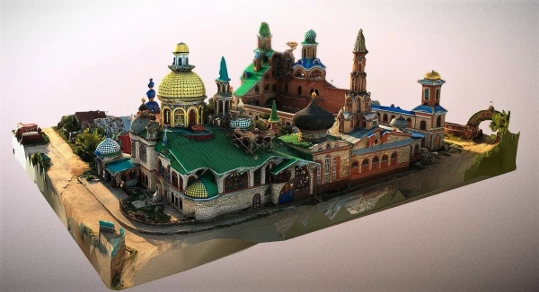 Казань.  Храм всех религий. 3D - макет.