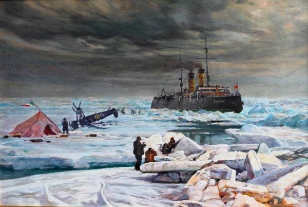 Ледокол «Красин» в 1928 году принял деятельное участие в спасении экспедиции итальянского исследователя Умберто Нобиле к Северному полюсу на дирижабле «Италия».