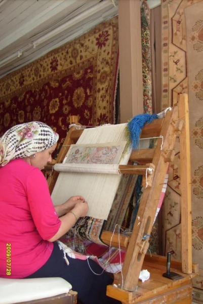 в ковровой лавке в Сиде- продают и производят все в одном месте