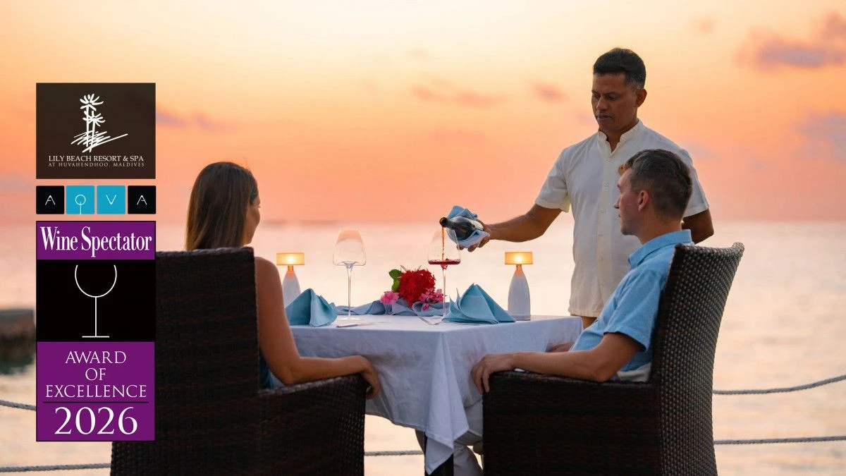 Lily Beach Resort & Spa вновь удостоен премии Wine Spectator 2026 года за превосходство ресторана AQVA