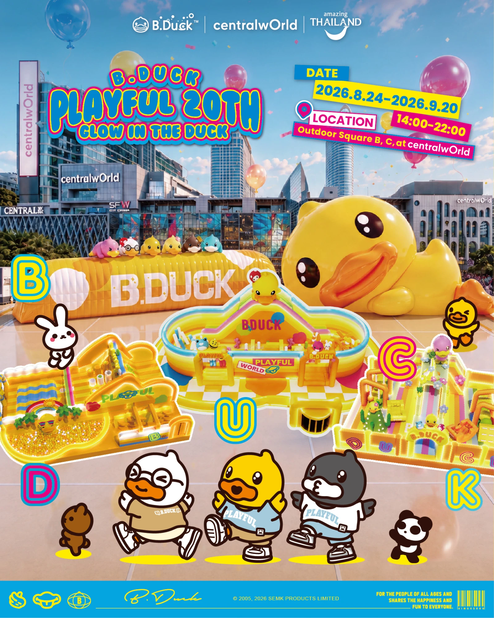 TAT поддерживает фестиваль B.Duck Playful 20th Glow In The Duck в Бангкоке