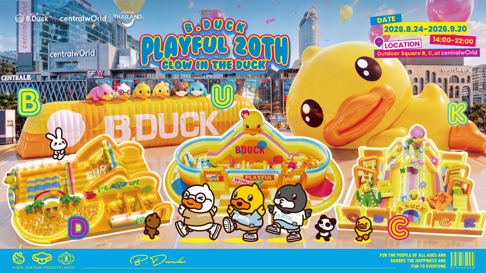 TAT поддерживает фестиваль B.Duck Playful 20th Glow In The Duck в Бангкоке