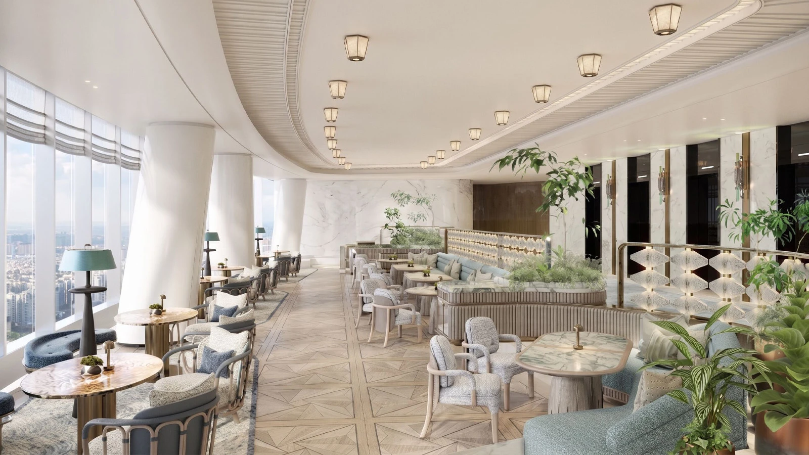 «Гостиная в небесах»: обновлённое пространство Atrium в отеле Four Seasons Hotel Guangzhou