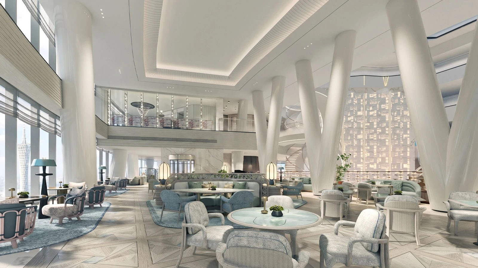 «Гостиная в небесах»: обновлённое пространство Atrium в отеле Four Seasons Hotel Guangzhou