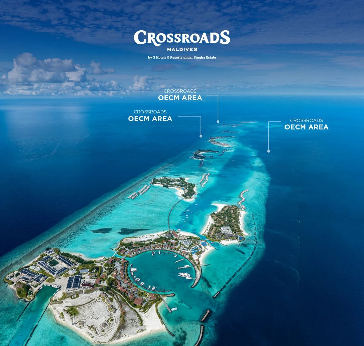 Курорт CROSSROADS Maldives получил официальный статус OECM, подтвердив приверженность Singha Estate и S Hotels &amp; Resorts сохранению морской среды