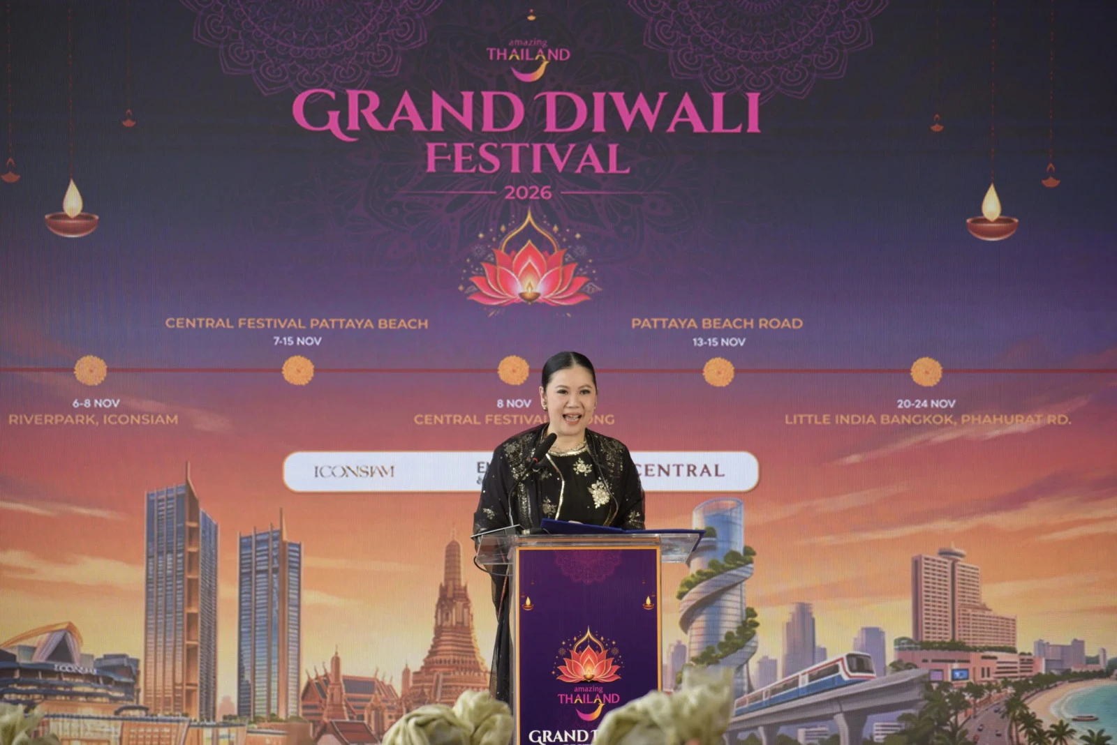 Фестиваль Amazing Thailand Grand Diwali 2026 пройдёт в трёх провинциях Таиланда в ноябре
