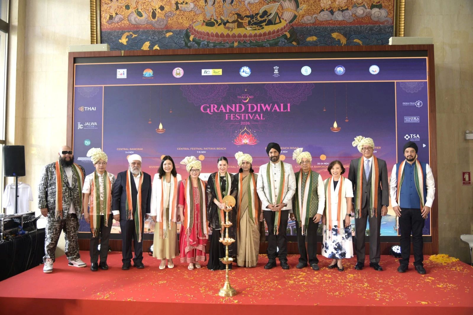 Фестиваль Amazing Thailand Grand Diwali 2026 пройдёт в трёх провинциях Таиланда в ноябре