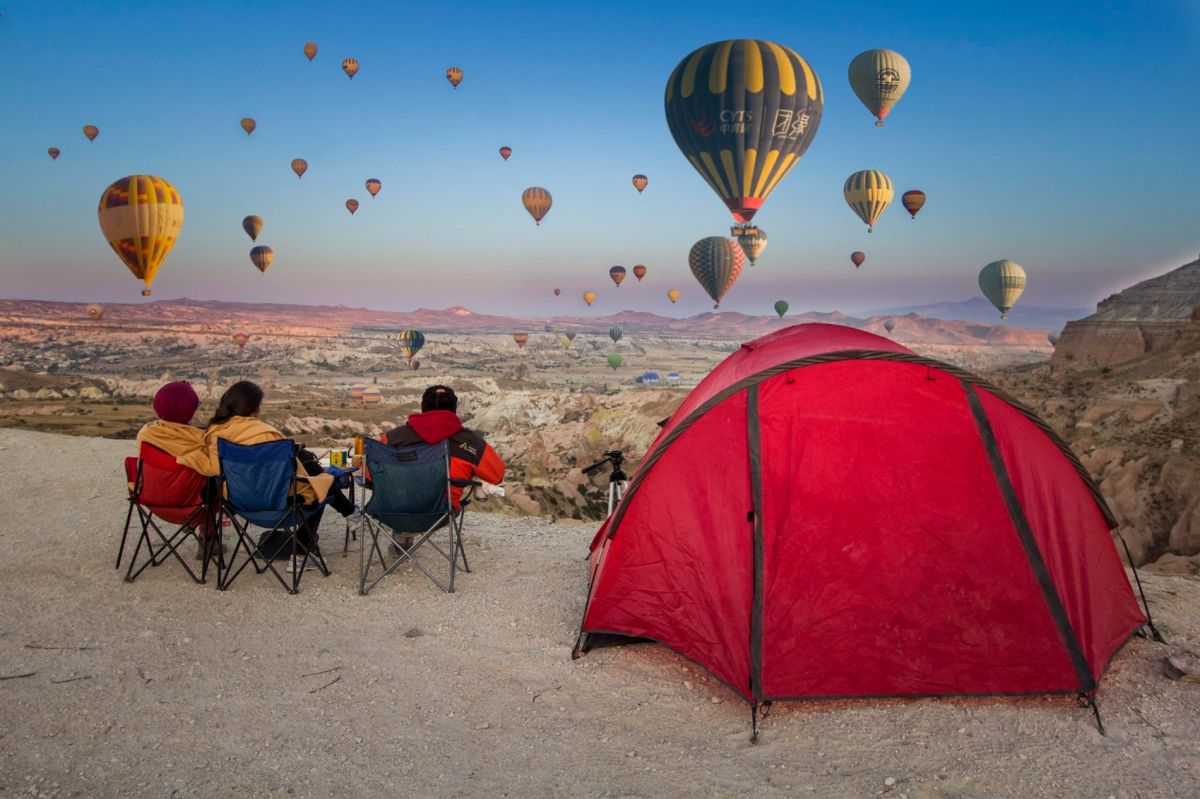 Смотровая площадка на холме Актере в провинции Невшехир