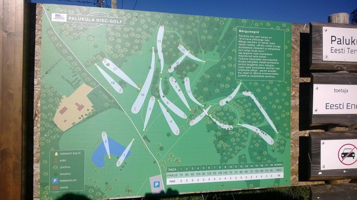 Парк для игры в диск-гольф в Палукюла